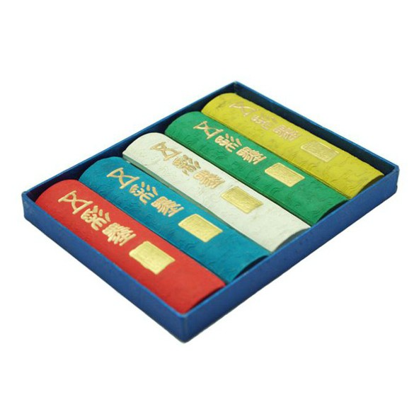 Набор сухой туши "Дракон" 5 шт х 62 гр (желтая, красная, синяя, белая, зеленая)