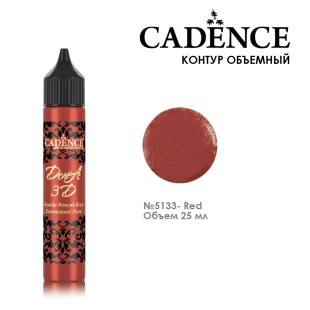 Рельефный контур акриловый Cadence "Dora 3D" 25мл, 5133 красный