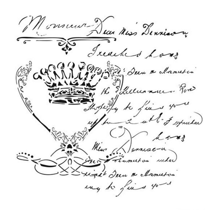 Трафарет 45х45см, STHD01 текст корона