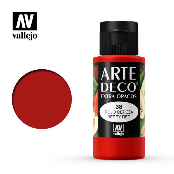 Акриловая декоративная краска Vallejo "ArteDeco" #038 красная ягода