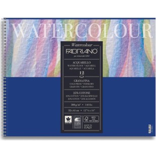 Альбом для акварели Fabriano "Watercolour" 32x41см, 12л, 300гр/м² (сold pressed)