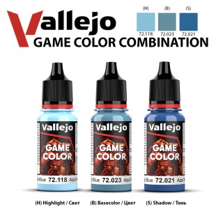 Набор красок для моделизма Vallejo "Game Color" 3 штуки (№021, 023, 118) по 18мл