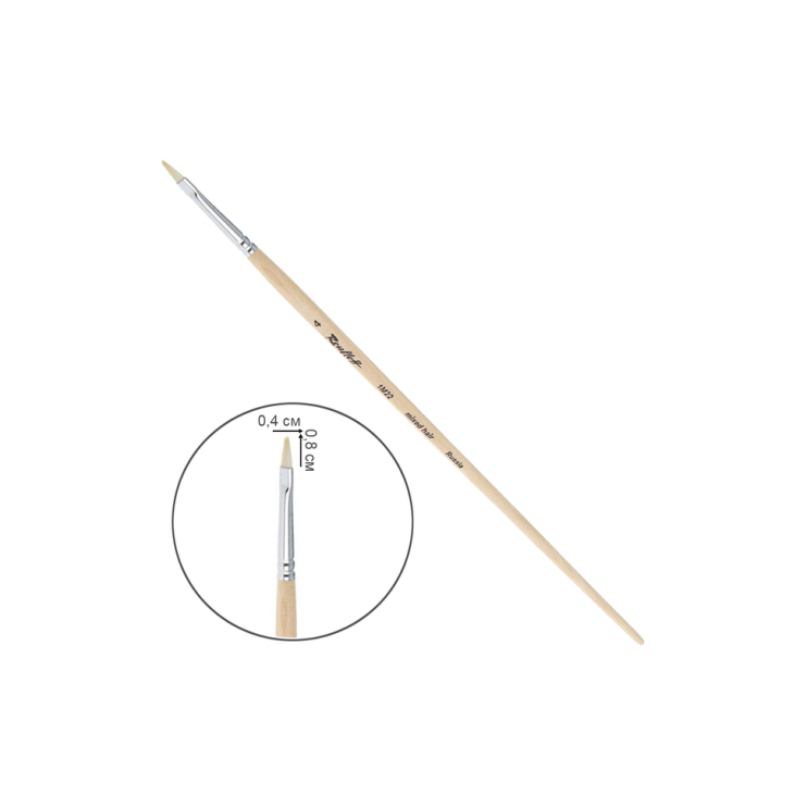 Щетина плоская Chernaya Rechka "1622" №4 на длинной ручке