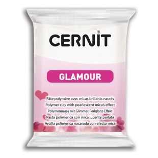 Полимерный моделин Cernit "Glamour" #010 белый перламутровый, 56гр.
