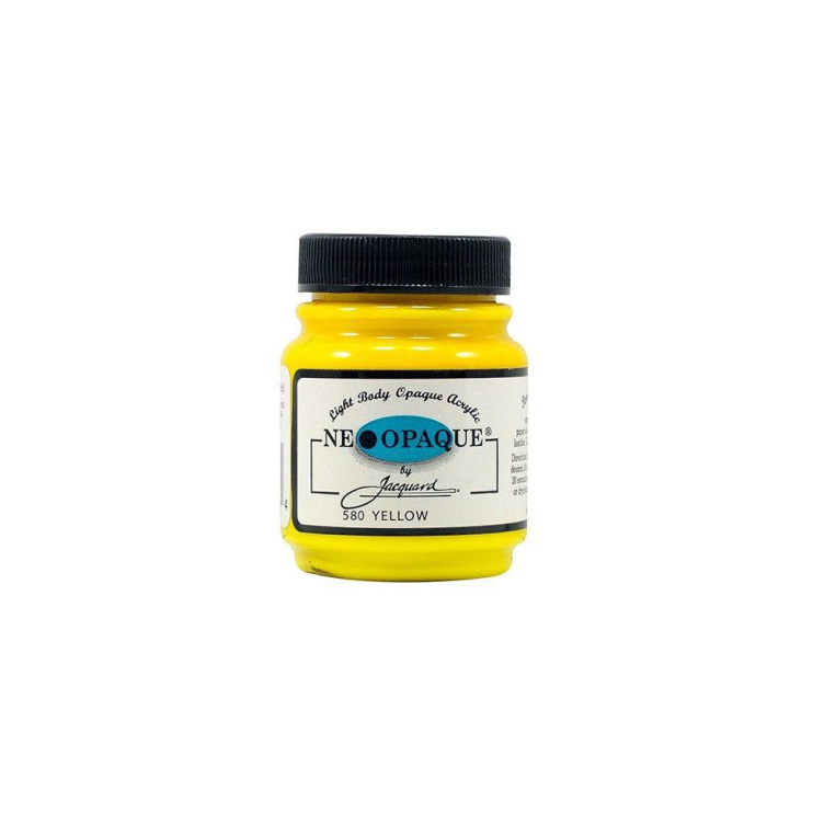 Суперкроющая краска по ткани Jaсquard "Neopaque" #580 Yellow (желтая), 66мл