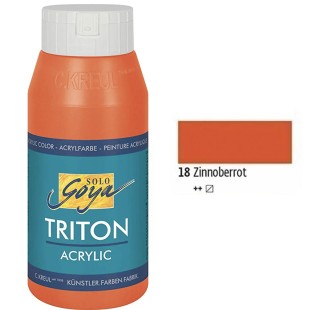 Краска акриловая Solo Goya "Triton" №18 Киноварь, 750мл.
