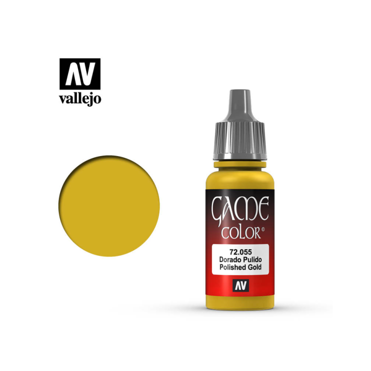 Краска акриловая для моделизма Vallejo "Game Color" 72.055 Polished Gold
