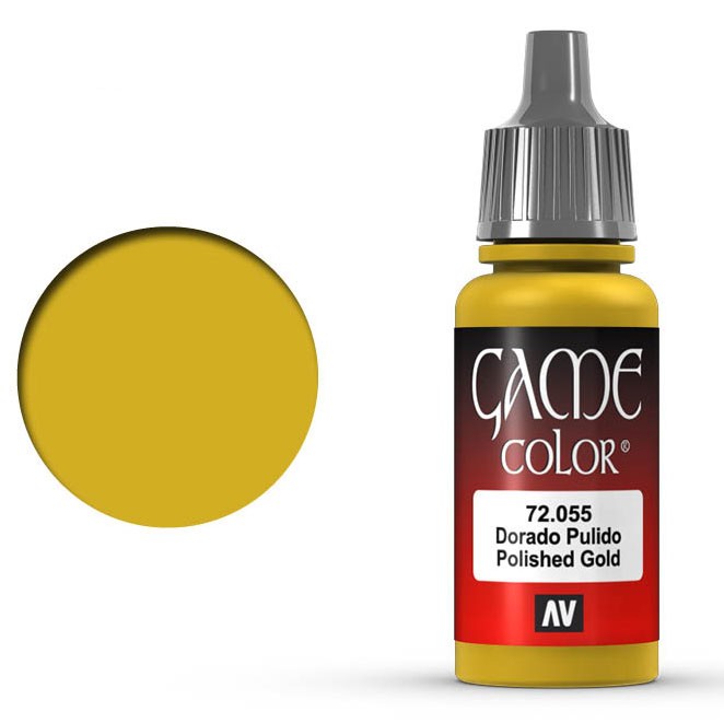 Краска акриловая для моделизма Vallejo "Game Color" 72.055 Polished Gold