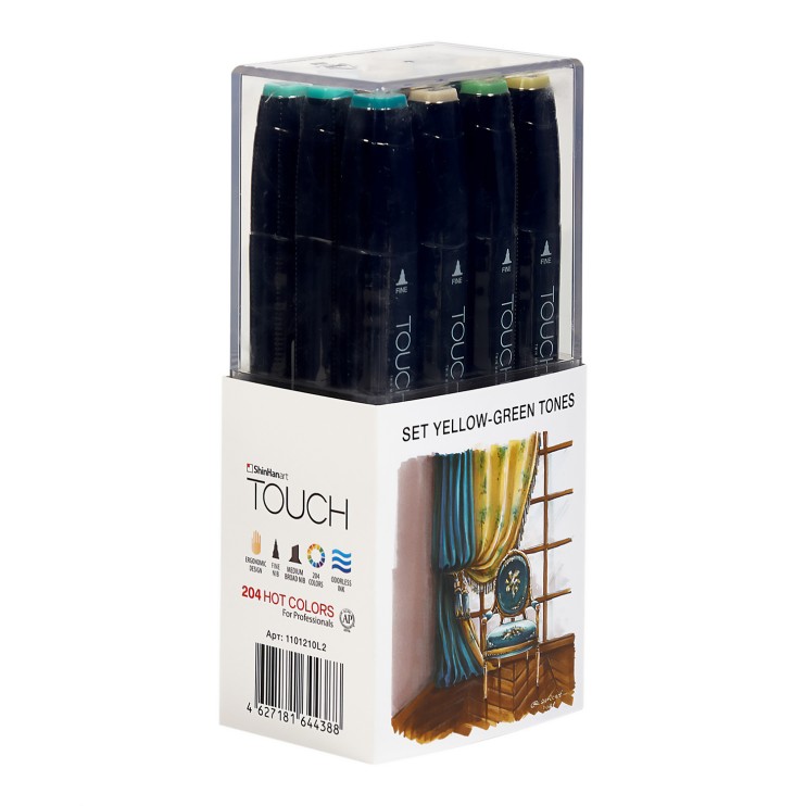 Набор маркеров Touch Twin "Желто-зеленые тона" 12 штук
