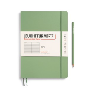 Блокнот в линейку Leuchtturm1917 "Composition" B5, 61л, 80гр/м², мягкая обложка,Зеленый Шалфей (363927)