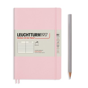 Блокнот в линейку Leuchtturm1917 "Paperback" B6+, 61л, 80гр/м², мягкая обложка,Розовый