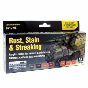 Набор красок для моделизма Model Air "Rust, Stain & Streaking" 8 оттенков