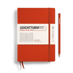 Блокнот в линейку Leuchtturm1917 "Natural Colors" A5, 126л, 80гр/м², твердая обложка, Рыжий лис