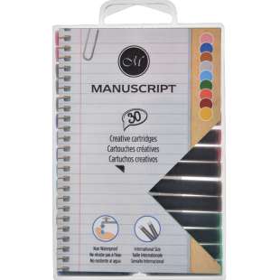 Набор картриджей для перьевой ручки Manuscript "Creative" 30 штук, разноцветные