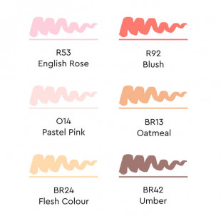 Набор маркеров Sketchmarker Brush "Skin 1" 6 цветов