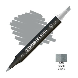 Маркер SketchMarker "Brush" SG5 Простой серый 5