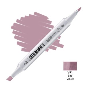 Маркер двусторонний Sketchmarker "Classic" V91 Тусклый фиолетовый