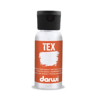 Краска по ткани Darwi "Tex fabric paints" 010 White (Белая), 50 мл (0100050010)