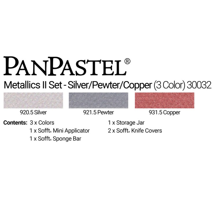 Набор сухой пастели PanPastel "Metallics II" 3 цвета PP30032