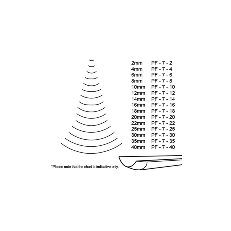 Стамеска прямая полукруглая "Pfeil" 7/8