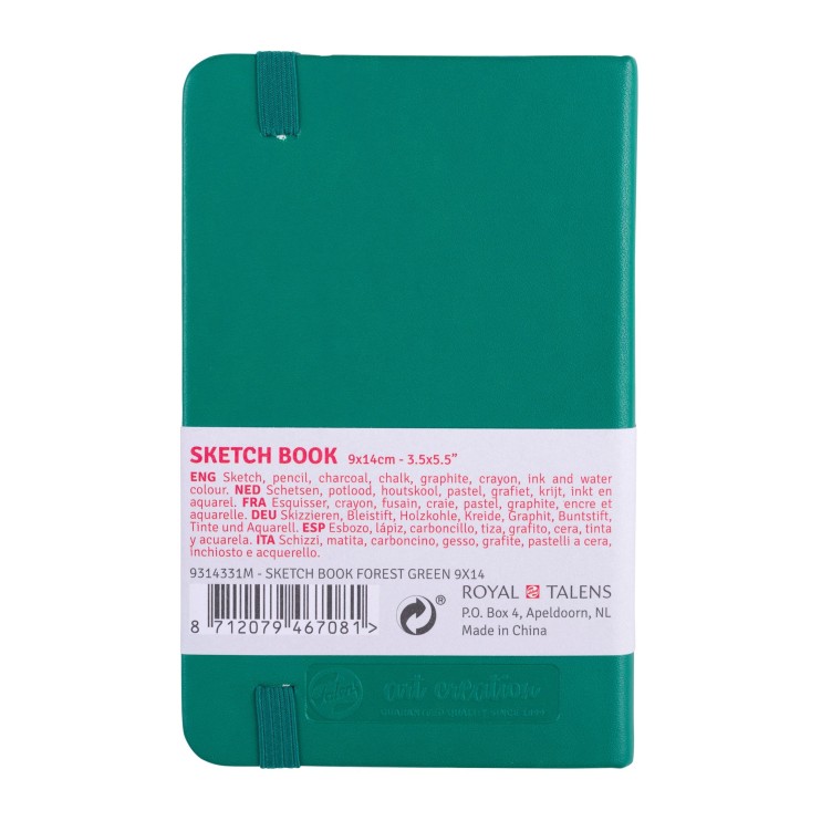 Блокнот для зарисовок Art Creation "Forest Green" 9х14см, 80л, 140гр/м² (твердая обложка)