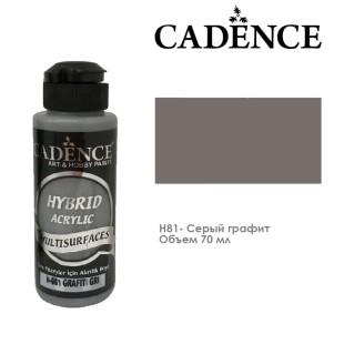 Краска акриловая Cadence "Hybrid" 70мл №H81 серый графит