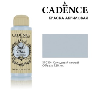 Краска акриловая Cadence "Style Matt" 120 мл №S9030 холодный серый