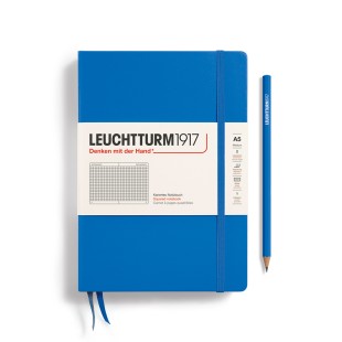 Блокнот в клетку Leuchtturm1917 "Hardcover" A5, 251стр., 80г/м2, цвет: Небесный (369790)