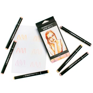 Набор маркеров Sketchmarker Brush "Skin 2" 6 цветов