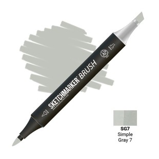 Маркер SketchMarker "Brush" SG7 Простой серый 7