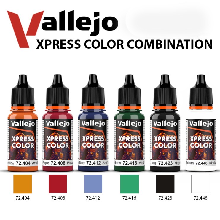 Краска для моделизма "Game Color XPress" 6 штук (№404, 408, 412, 416, 423, 448) по 18мл