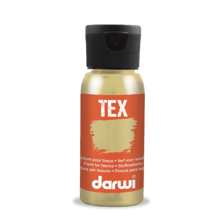 Краска по ткани Darwi "Tex fabric paints" 050 Gold (Золото), 50 мл (0100050050)