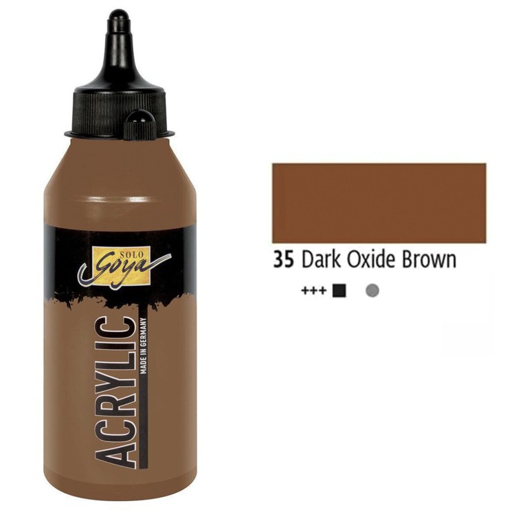 Краска акриловая Solo Goya "Acryl" №35 Оксид темно-коричневый, 250мл