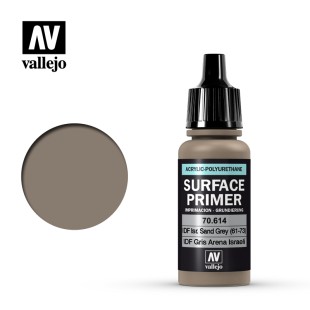 Акрилово-полиуретановый грунт Vallejo "Surface primer" цвет 70.614 (IDF Israeli Sand Grey)
