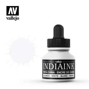Чернила для каллиграфии Vallejo "INDIAN INK" 310 White, 30 мл