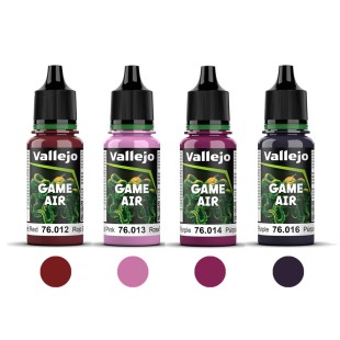 Набор красок для аэрографии Vallejo "Game Air" 4 штуки (№012, 013, 014, 016) по 18мл