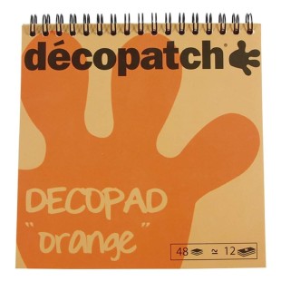 Блок бумаги для декупажа Decopatch "Decopad Colour Block" Orange, 48л, 15х16см (BLOC01)