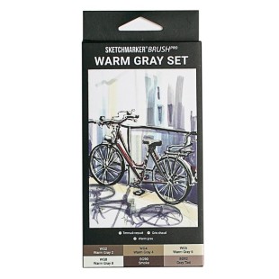 Набор маркеров Sketchmarker Brush "Warm grey" 6 цветов