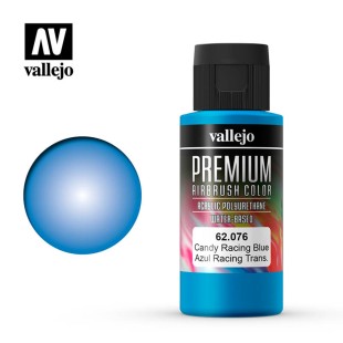 Краска для аэрографии Vallejo "Premium" цвет 62.076 (Candy Racing Blue), 60 мл