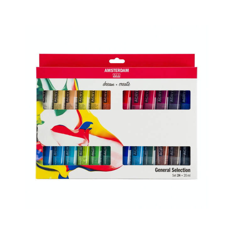 Набор акриловых красок Amsterdam "General selection" 24 туб по 20мл