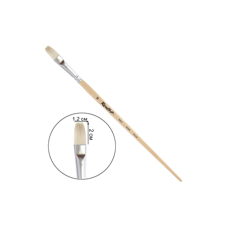 Щетина плоская Chernaya Rechka "1622" №12 на длинной ручке