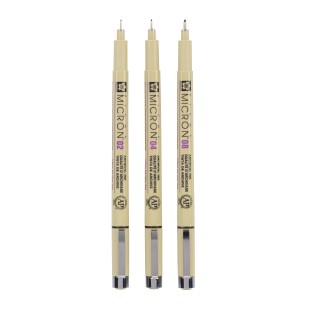 Набор капиллярных ручек "Pigma Micron" 3 штуки, черные