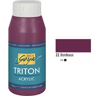 Краска акриловая Solo Goya "Triton" №21 Бордовый, 750мл.