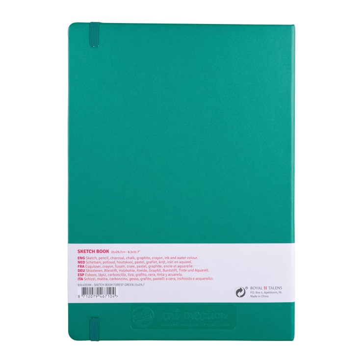 Блокнот для зарисовок Art Creation "Forest Green" 21х29,7см, 80л, 140гр/м² (твердая обложка)