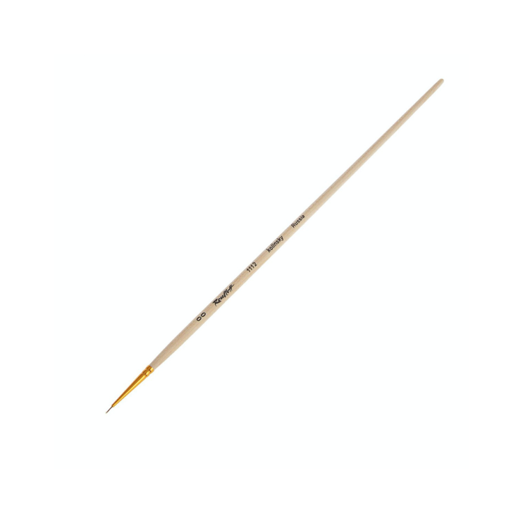 Кисть колонок круглая "1112" №00 длинная ручка