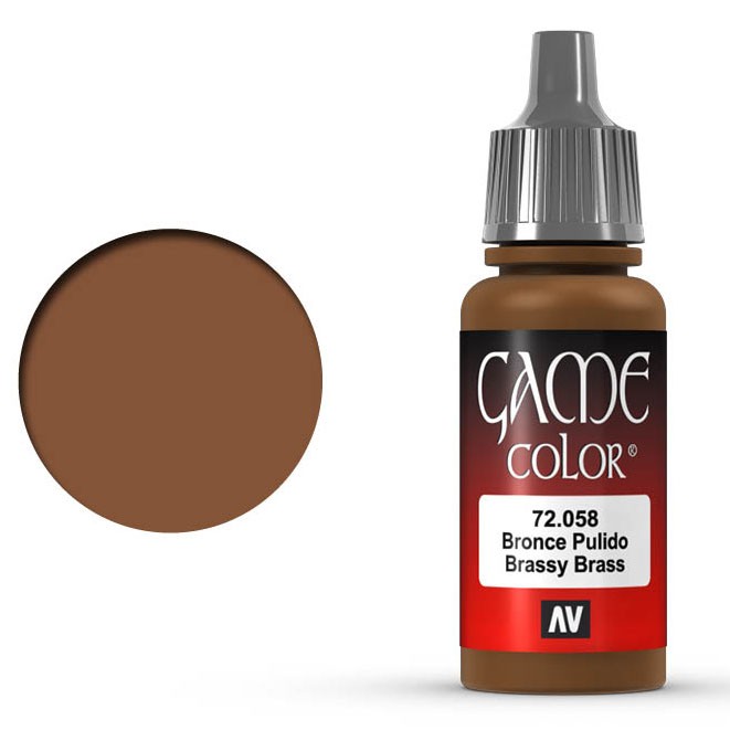 Краска акриловая для моделизма Vallejo "Game Color" 72.058 Brassy Brass