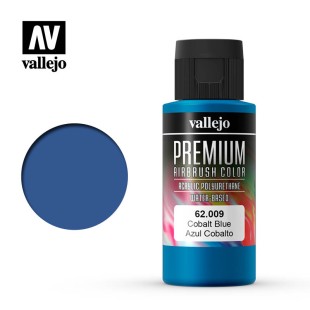 Краска для аэрографии Vallejo "Premium" цвет 62.009 (Cobalt Blue), 60 мл