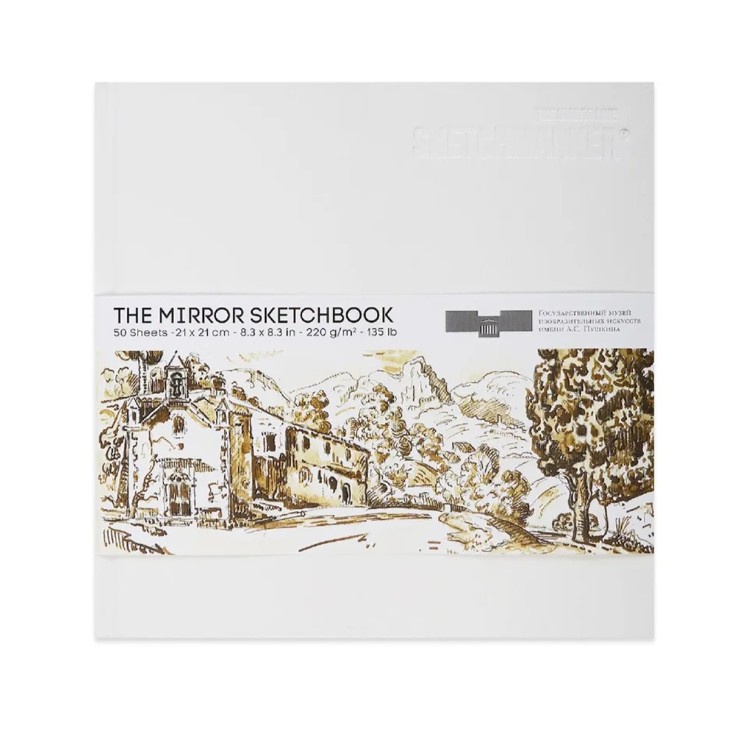 Скетчбук Sketchmarker "The Mirror" 21х21cм, 50л, 220г/м2, твердая обложка, Белая