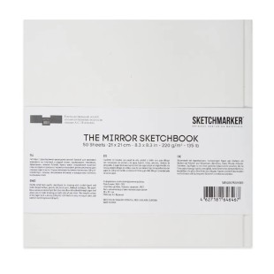 Скетчбук Sketchmarker "The Mirror" 21х21cм, 50л, 220г/м2, твердая обложка, Белая