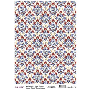 Рисовая карта для декупажа Cadence "Rice paper" 30х42см, RDP698 орнамент цветы мелкий